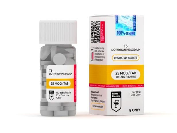 Hilma Biocare – T3 Liothyronine Sodium (25 mcg/50 tabs)
